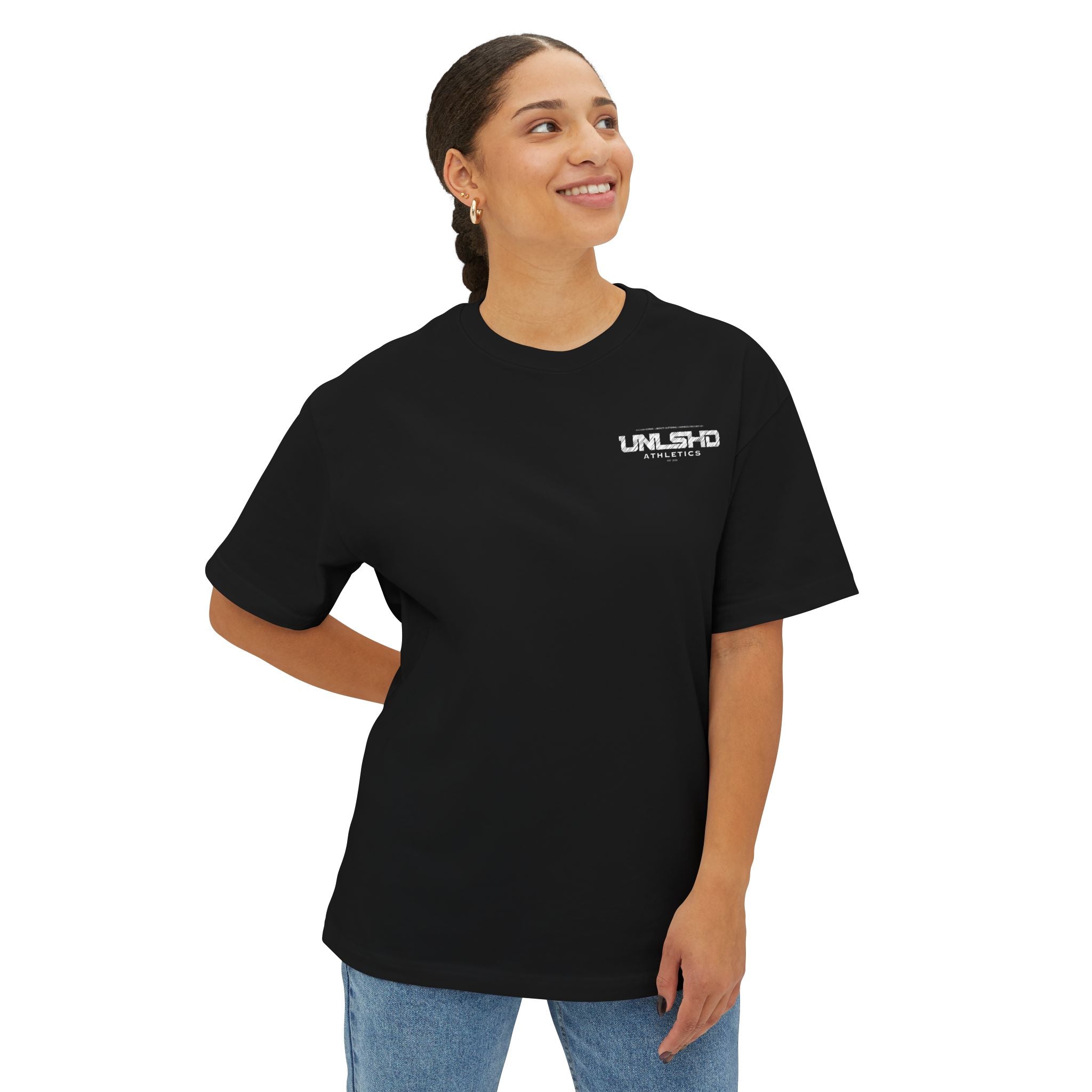 UNLSHD™ Athletics VERT. Box Tee BLACK